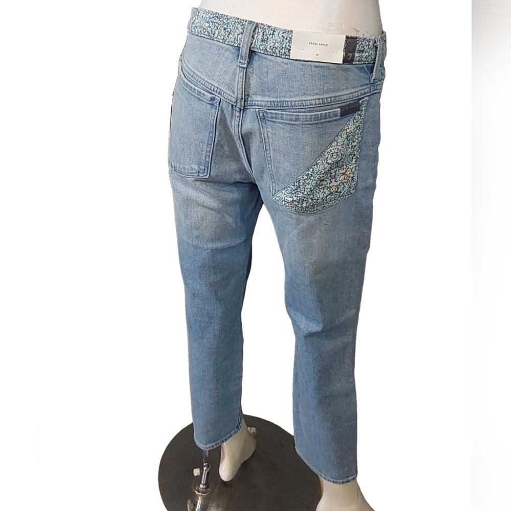 7 For All Mankind Peggi Ankle High  Rise Women's Blue Jeans  Size‎ 30
